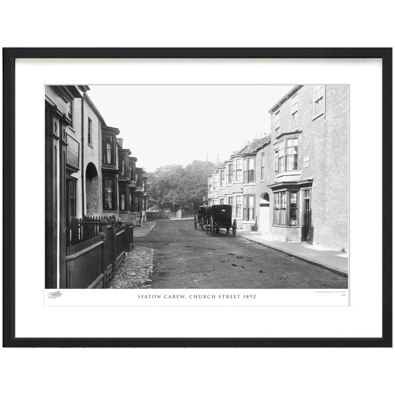 Seaton Carew, Church Street 1892 - Single Picture Frame Print, 45cm H x 60cm W x 2.3cm D