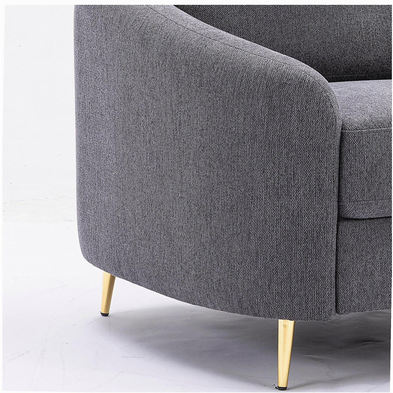 Chaise en lin gris yuina