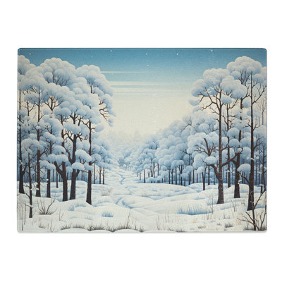 Winter Forest Landscape Op Art No.2  Glass Chopping Board