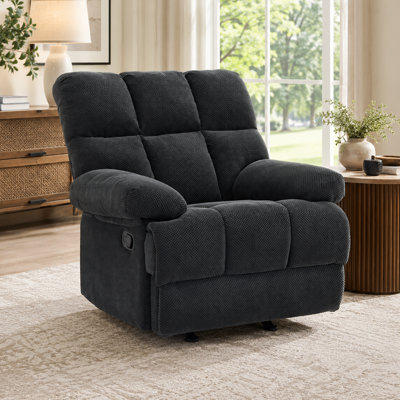 Fauteuil inclinable à bascule contemporain à bascule avec repose-pieds manuel et inclinable pour salon