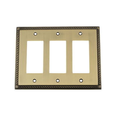 Rope 3-Gang Rocker Wall Plate