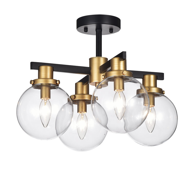 Haffner Glass Semi Flush Mount
