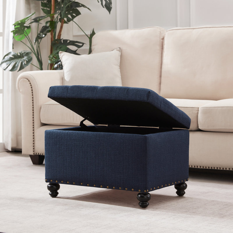 Repose-pieds rectangulaire avec rangement Dhiren, null