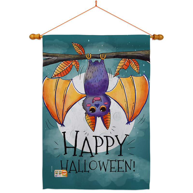 Double Sided 40'' H x 28'' W Polyester Halloween Flag Set