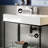 Pierre 40 Single, Freestanding, Open Shelf, Metal Frame Bathroom Vanity-59097705