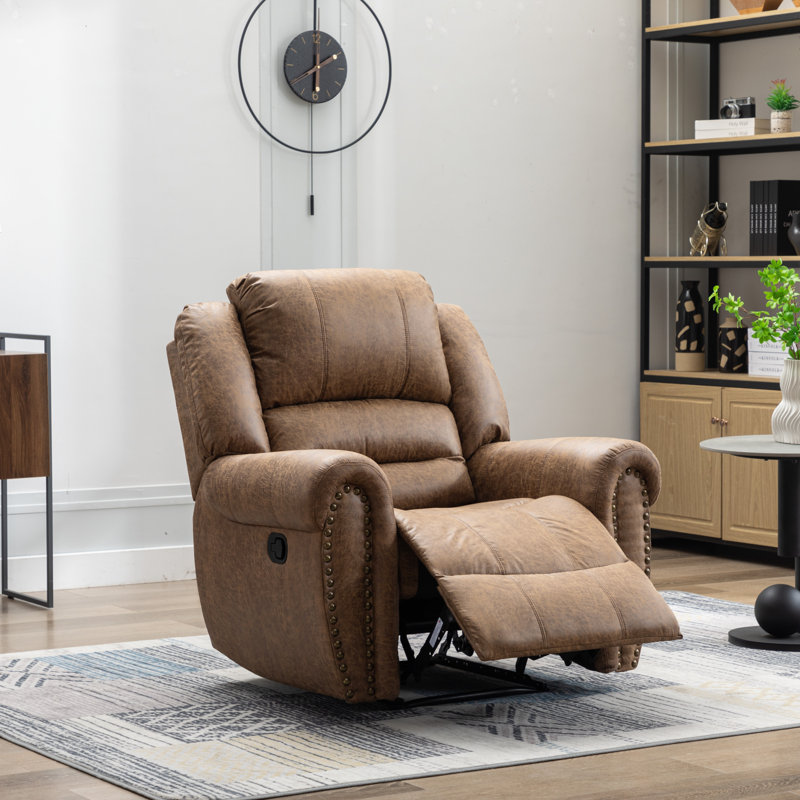 Fauteuil inclinable manuel surdimensionné 40,9 po Chemika, Brun noyer