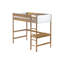 Lit mezzanine simple avec bureau et rembourrage moelleux - Espace de vie confortable et confortable