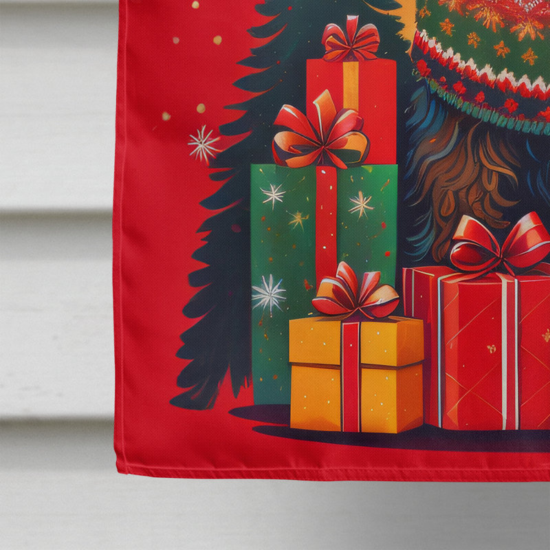 Drapeau de maison de Noël en polyester double face H 40 po x l 28 po