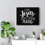 Love Jesus But I Cuss A Little - Wrapped Canvas Print-33849599