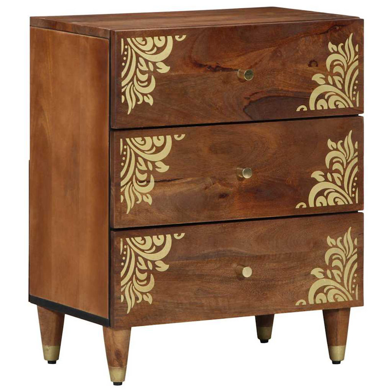 50cm W Solid Wood Bedside Table