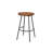 LuXeo Milano Steel Legs Barstool with Solid Wood Finish-82815398-82815400