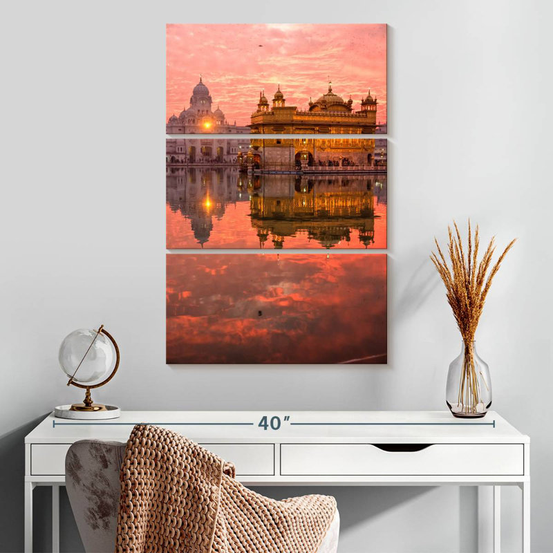 Masam Harmandir Sahib Reflection, 32" H x 20" W