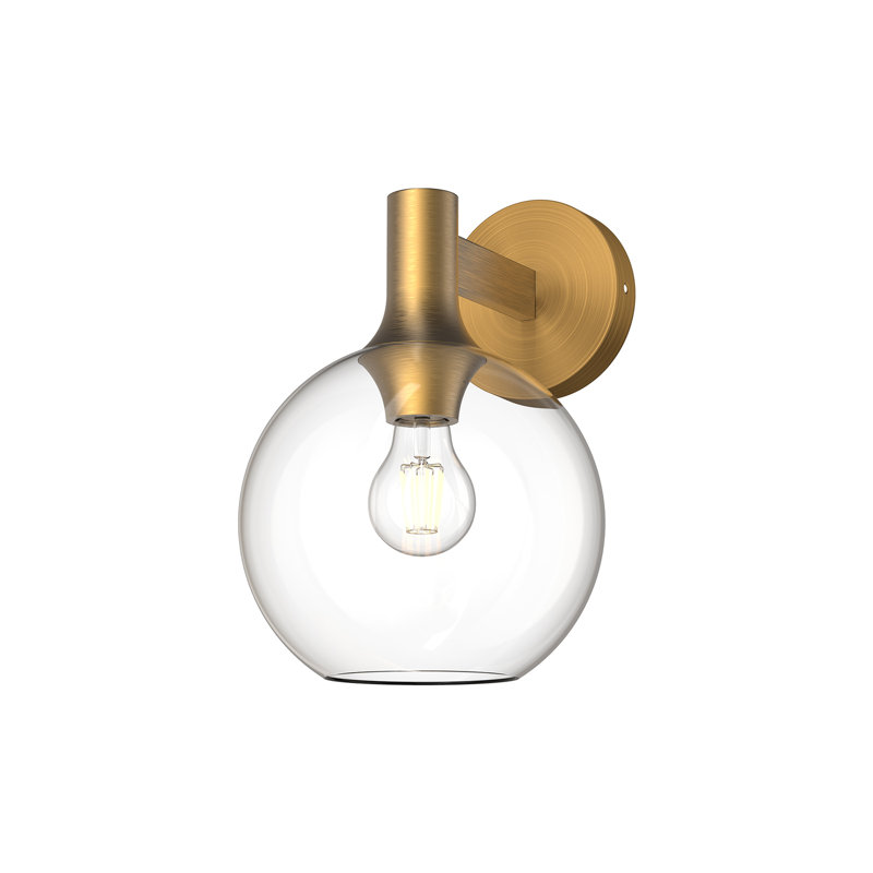 Castilla Bath Sconce, Aged Gold, Clear