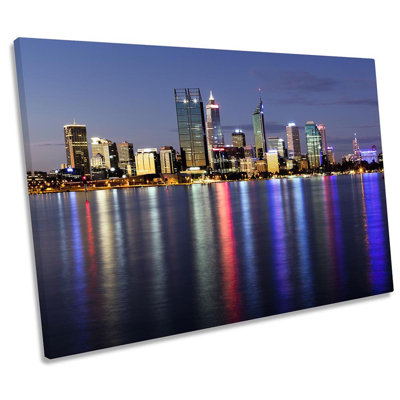 Perth Australia Skyline - Wrapped Canvas Print