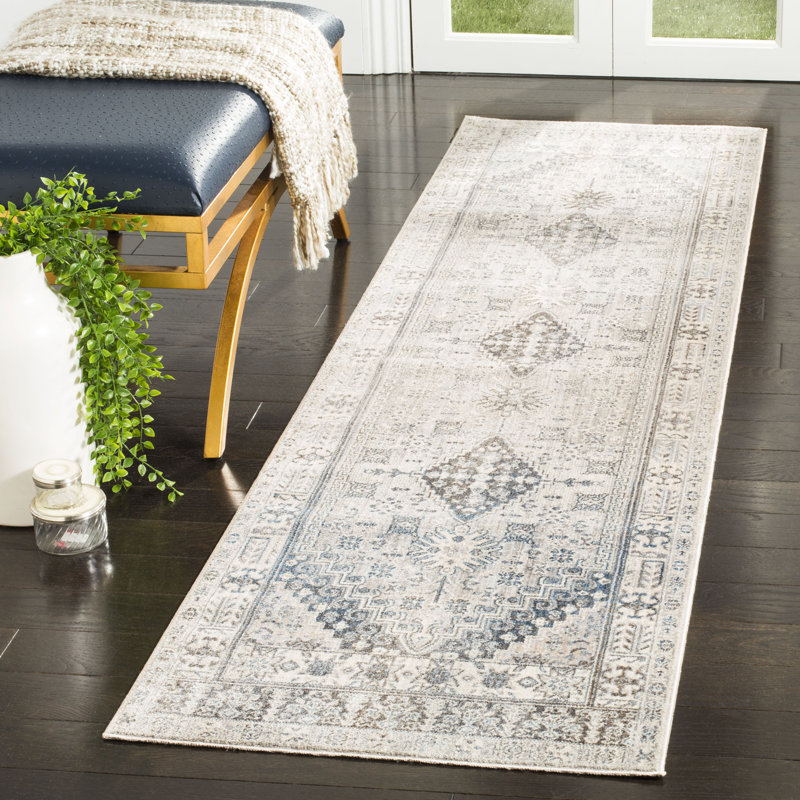 Vintage Performance Fabric Oriental Rug, Runner 2'2" x 12'
