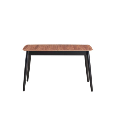 Table rectangulaire noire naturelle - Convient à différents espaces de salle à manger en bois et à base