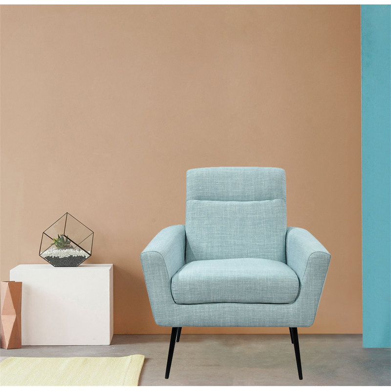 Fauteuil de 30,5 pouces de largeur, Mélange de lin brun clair