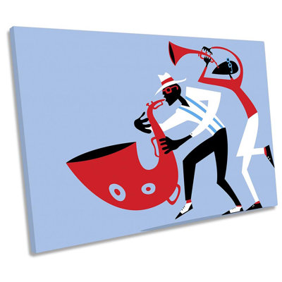 Jazz Band Music - Wrapped Canvas Painting
