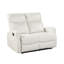 Ensemble de canapé inclinable contemporain 2 pièces beige avec causeuse et poches latérales en similicuir