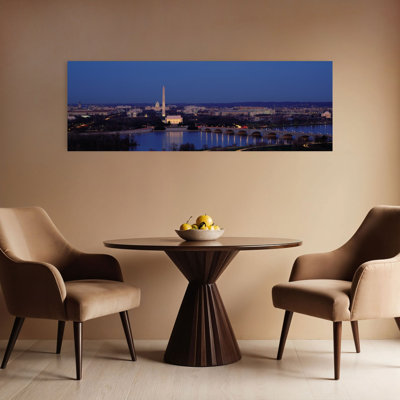 Bridge Over A River, Washington Monument, Washington Dc, District Of Columbia, Usa Abstract Contemporary Architecture City Wall Art