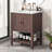 24" Modern Sleek Bathroom Vanity Elegant Ceramic Sink With Solid Wood Frame Open Style Shelf, Bathroom Vanity-468521330