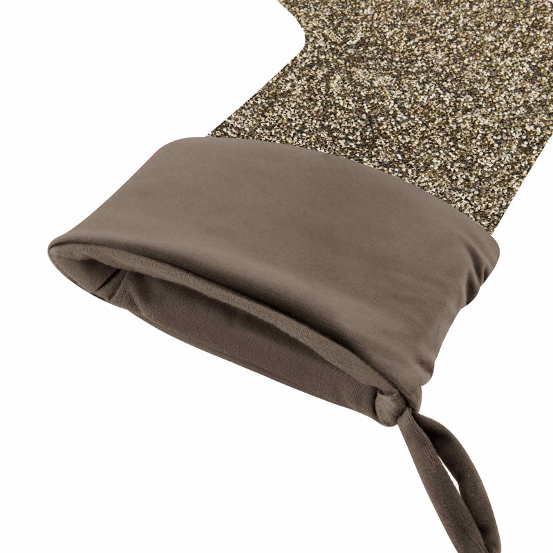  Bas lumineux Sparkles Home | Matériau en velours | Strass en résine | Doublure en feutre | 5 couleurs, Gris anthracite