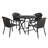 Janaysha 4 - Person Wicker Patio Dining Set with Round Table , Cushions Included