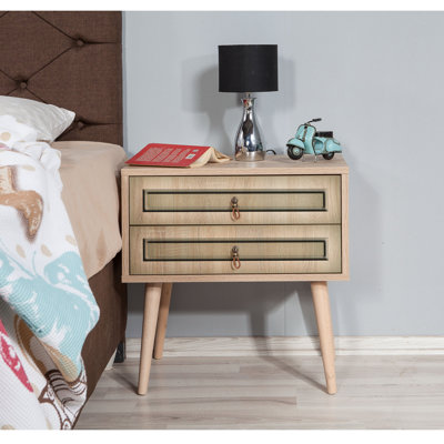 Lucille Manufactured Wood Bedside Table