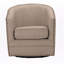 Fauteuil demi-tonneau pivotant rembourré Porter au fini bronze classique, H 27,3 po x l 29,64 po x P 28,47 po-1798278600