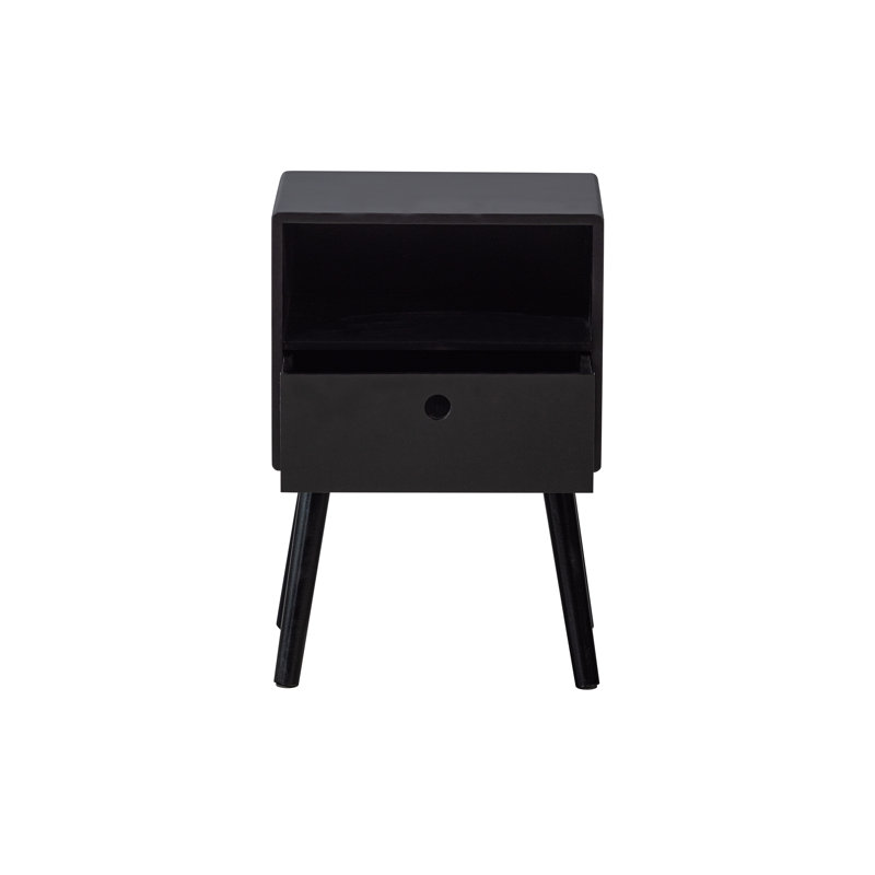 Ozzy 36cm W Bedside Table, Black