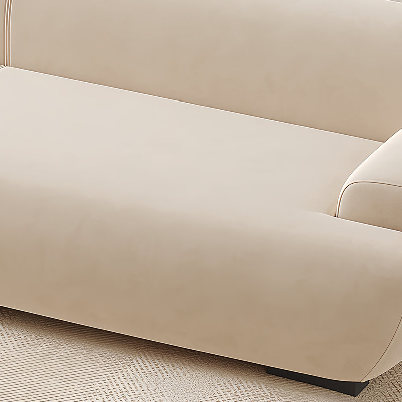Banc rembourré Hamidiye Leathaire, H 23,62 po x l 59,05 po x P 19,68 po, Beige