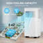 7000BTU 4-in-1 Portable Mobile Air Conditioner Units with Remote Control, Cooler Fan and Dehumidifier, 24H Timer, 270m³/h