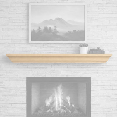 Tablette de manteau de cheminée flottante en bois Colton 72 po - Fabriquée en bois de pin - Design traditionnel
