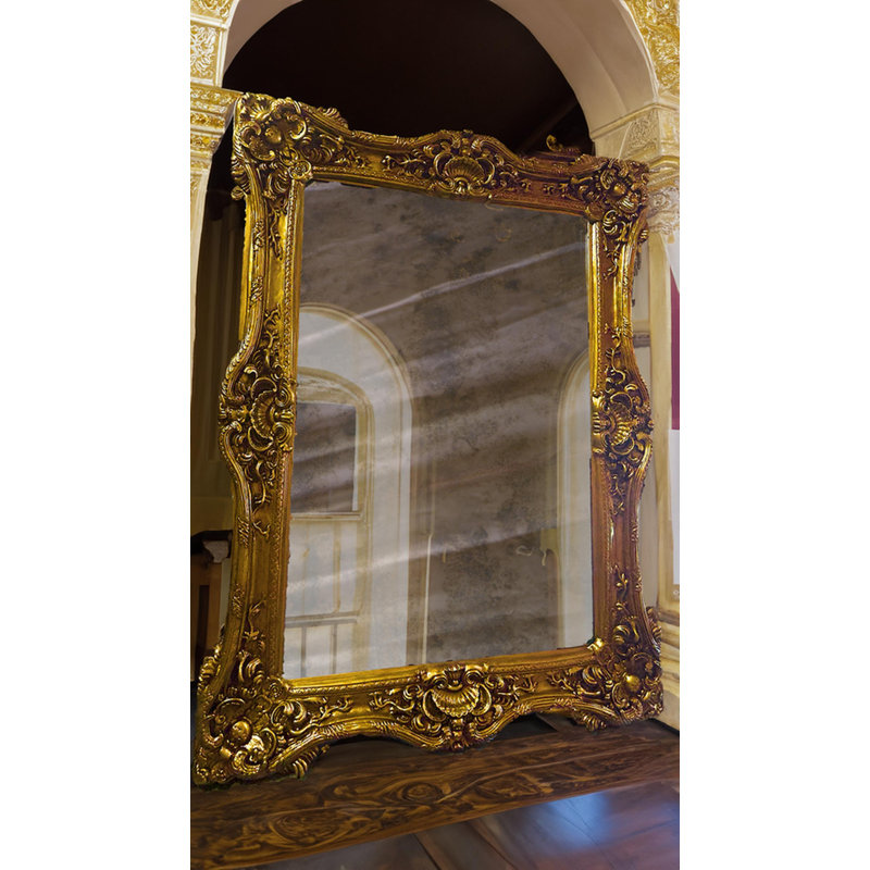 Solid Wood Rectangle Mirror, Bronze