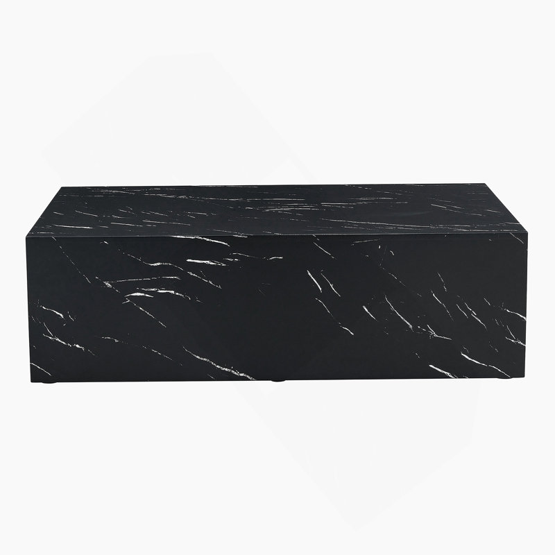 Black Marble Texture MDF Coffee Table