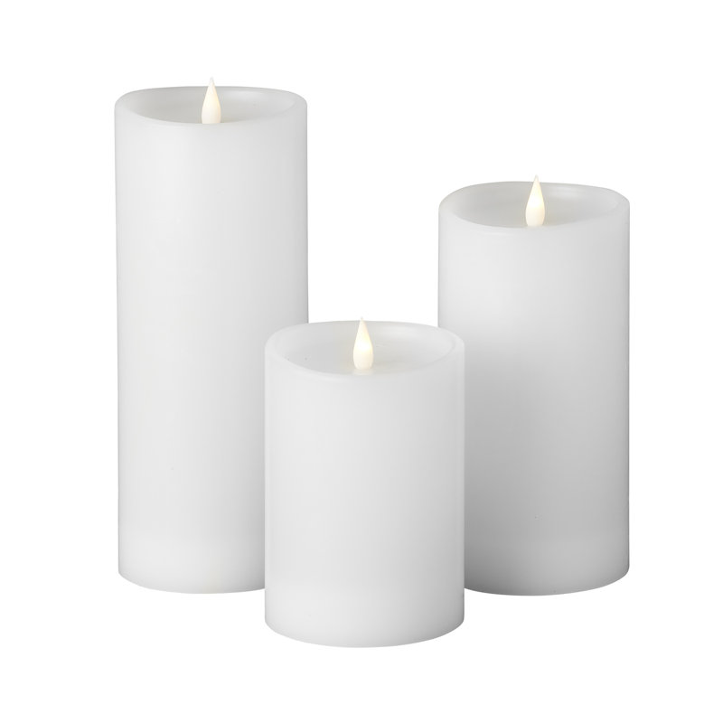 Bougie sans flamme Classic Motion, 6 po x 5 po, 3, Blanc