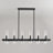 47 Inch 12-Light Modern Farmhouse Linear Chandelier with Clear Glass Shades-2051837345