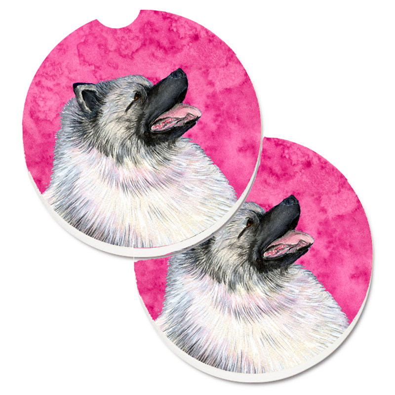 Sous-verre barbu collie voiture, Keeshond