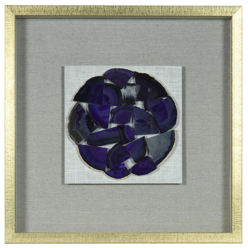 Décoration murale boîte d'ombre brisée Agate, Mauve