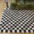 Kraus Brown Modern Checkered Area Rug-1788051736