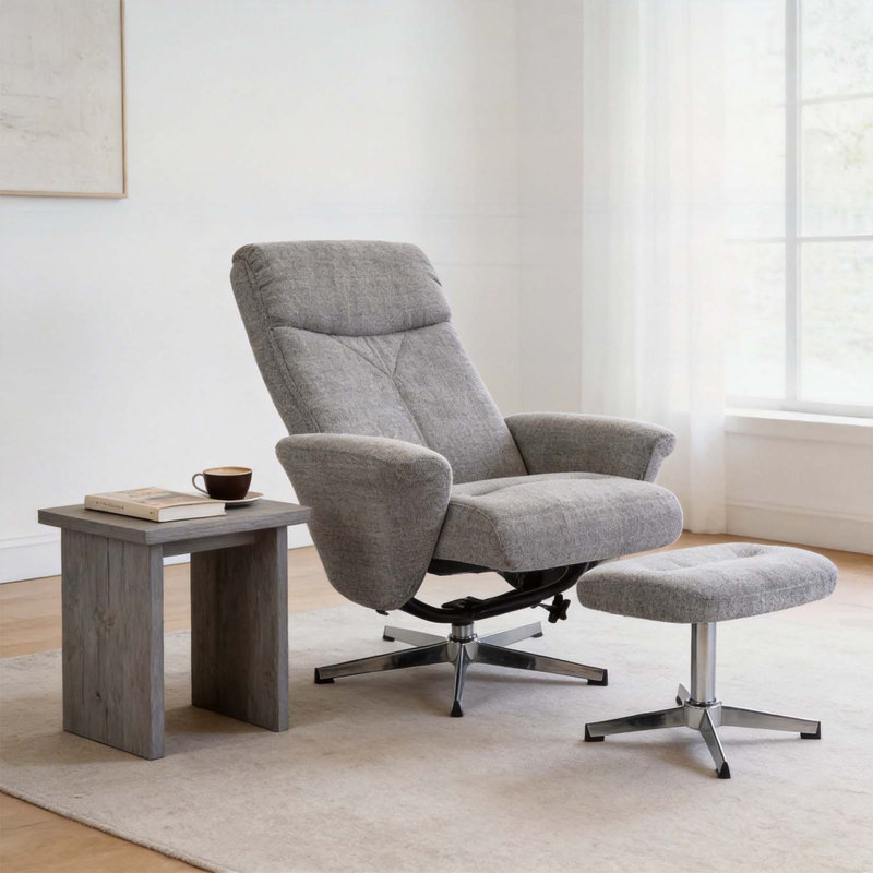 Fauteuil inclinable pivotant avec repose-pieds