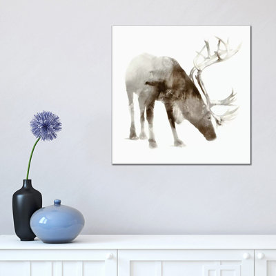 Caribou 1 Piece Wrapped Canvas Painting