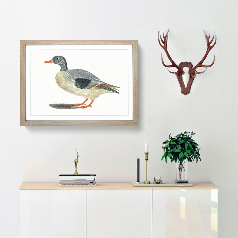 Duck by Johan Teyler - Framed Print, 36cm H x 48cm W x 2cm D, Oak Framed