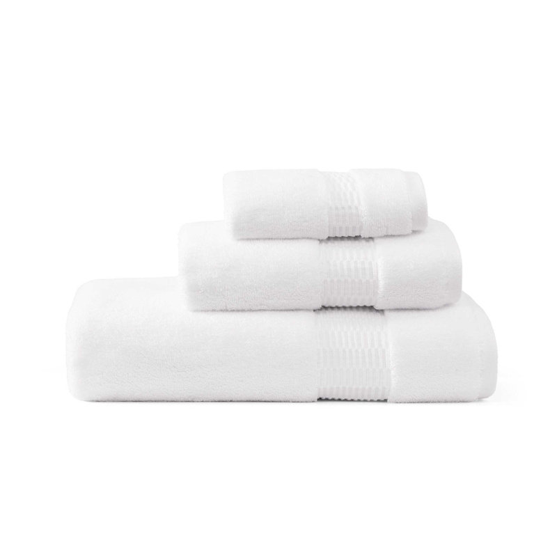 Tommy Bahama Long Branch Cotton 3 Piece Towel Set, White