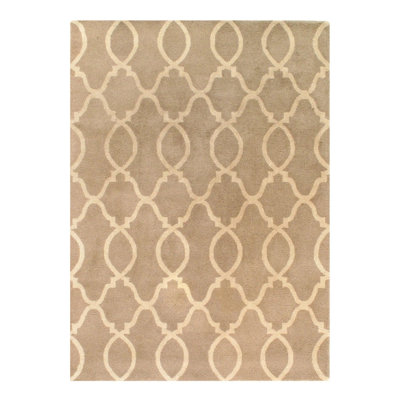 Geometric Area Rug in Ivory