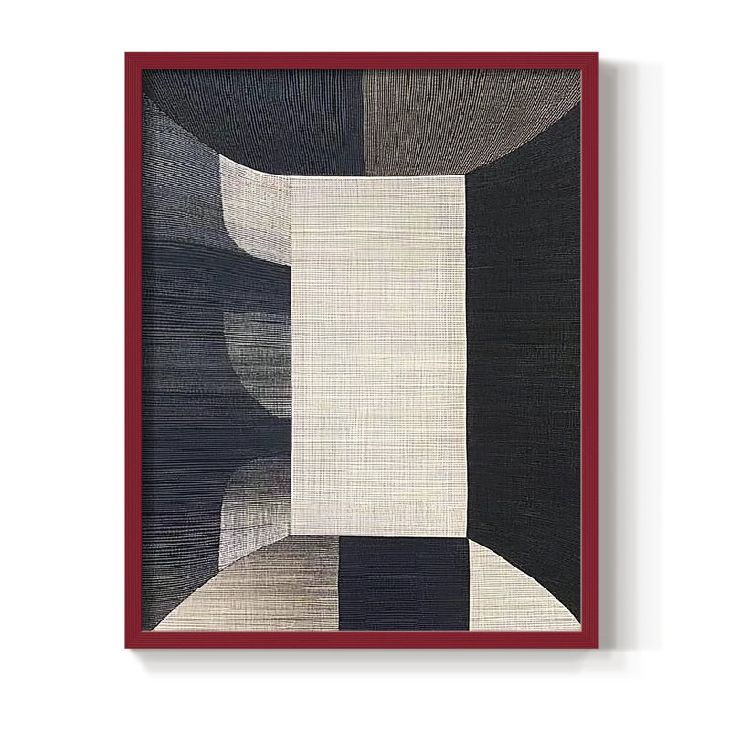"ABSTRACT Series DCLXI" par J Paul, H 11 po x l 9 po, Rouge
