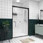 Cabine de douche coulissante double 1/4 "en verre trempé transparent 6mm avec quincaillerie antirouille