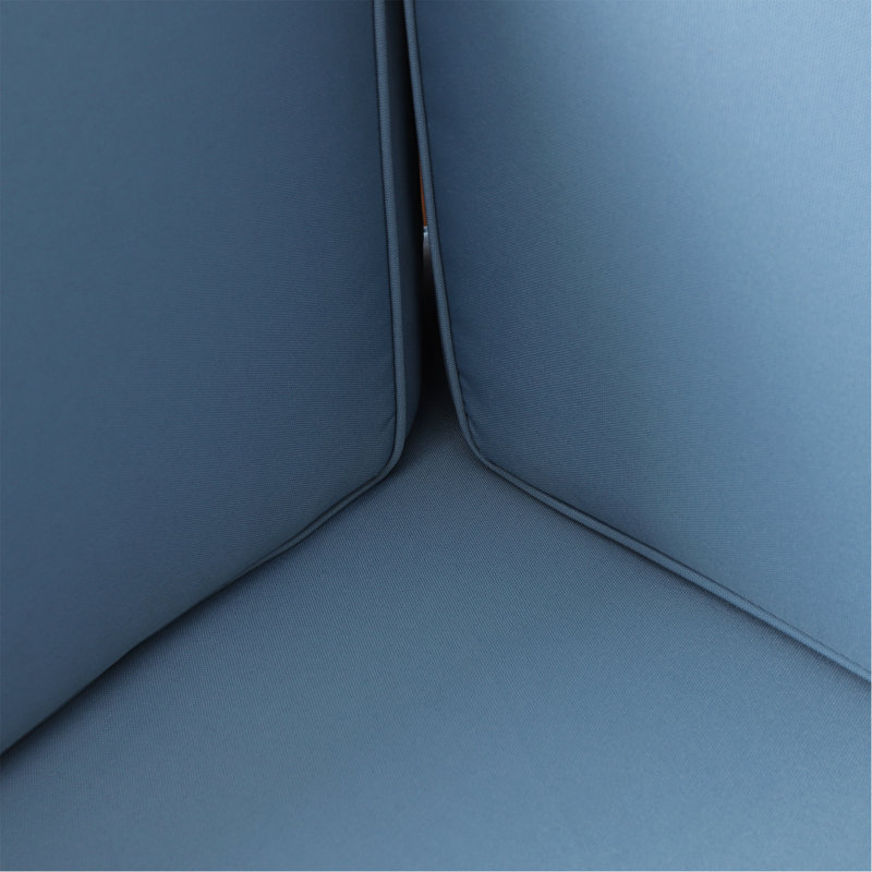 Patio X-Back Right Corner Bench, Blue, Blue