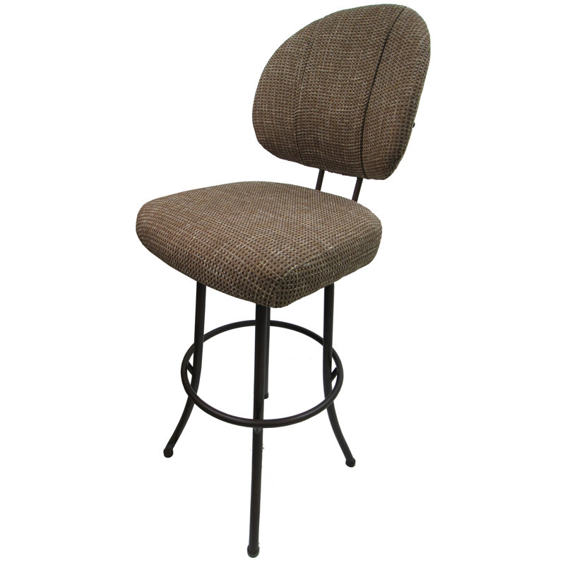 Tabouret de bar pivotant 34 po Ostrander, Brun Sanora, Brun, Extra Tall (34" Seat Height)