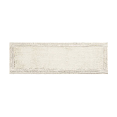 100% Cotton Bath Floor Rug, 3000 Gsm, 24X72", Natural, Reversible & Luxurious 24X72" Reversible, With A Dense Fiber